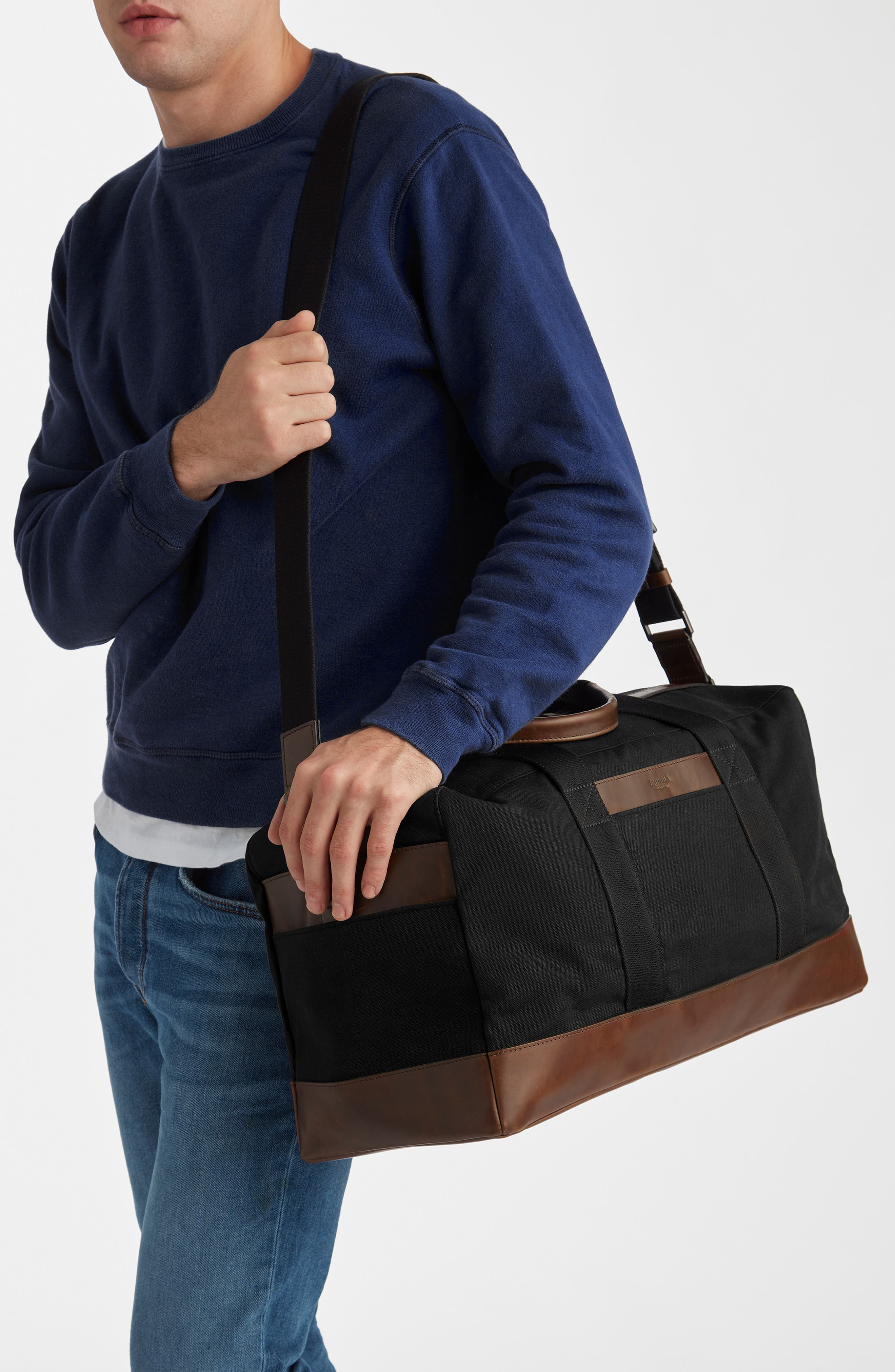 Shinola Mack Waxed Canvas Duffle Bag, Alternate, color, 