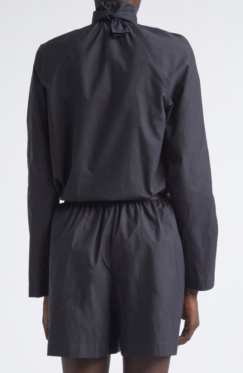 Lemaire Ascot Cotton & Silk Top, Alternate, color, Squid Ink