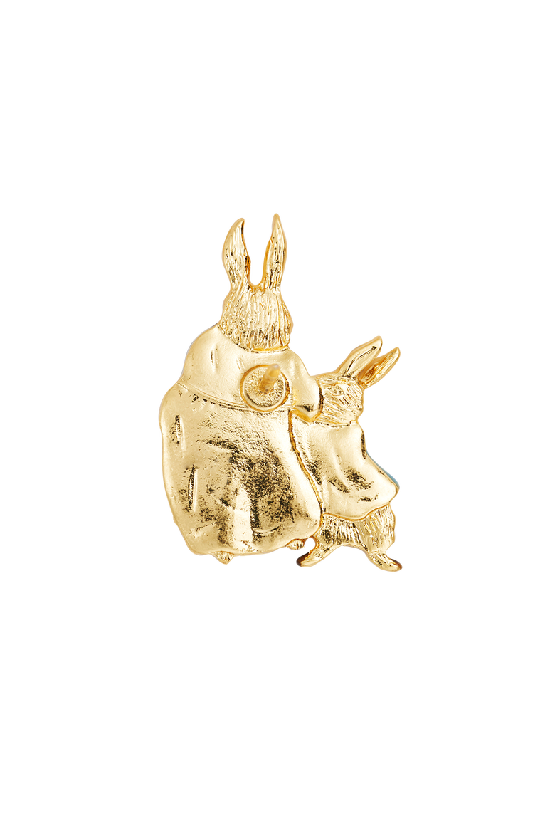 x Peter Rabbit Mrs Rabbit Brooch, Alternate, color, Gold