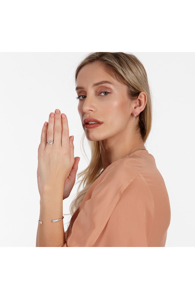 Lucy Quartermaine Skinny Drip Twist Bangle, Alternate, color, Sterling Silver