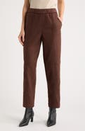Bernardo Paneled Barrel Leg Faux Suede Pants