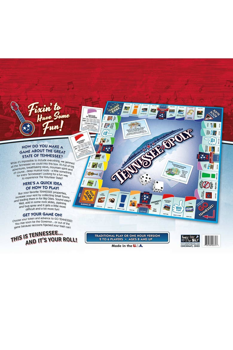 Tennessee Opoly Board Game, Alternate, color, Multicolored