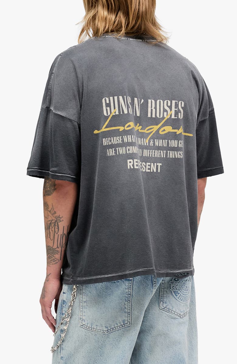 Represent G 'n' R Cotton T-Shirt, Alternate, color, Stained Black
