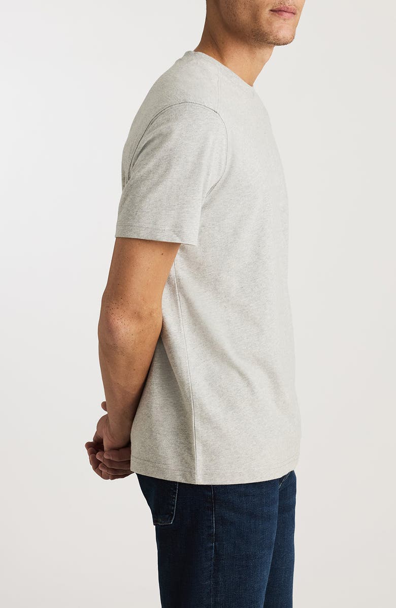 Mavi Jeans Light Grey Mélange Cotton Crewneck T-Shirt, Alternate, color, Grey Melange