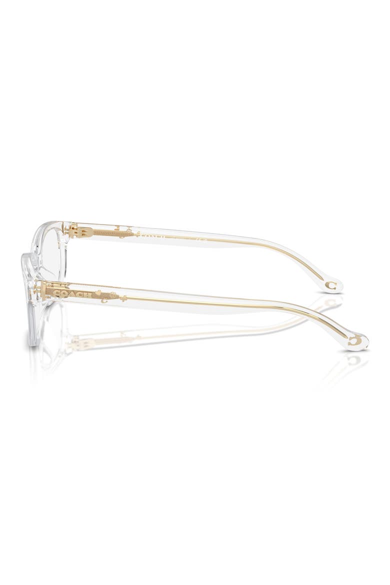 50mm Rectangular Optical Glasses, Alternate, color, TRANSPARENT CLEAR / DEMO LENS