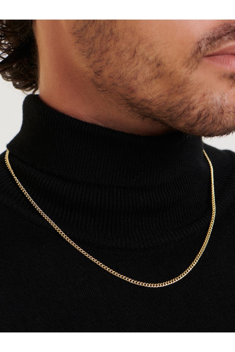 Cuban Chain Necklace in 14K Gold, Alternate, color, Yellow Gold