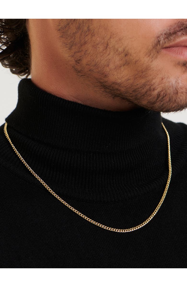 DEVATA Cuban Chain Necklace in 14K Gold, Alternate, color, Yellow Gold