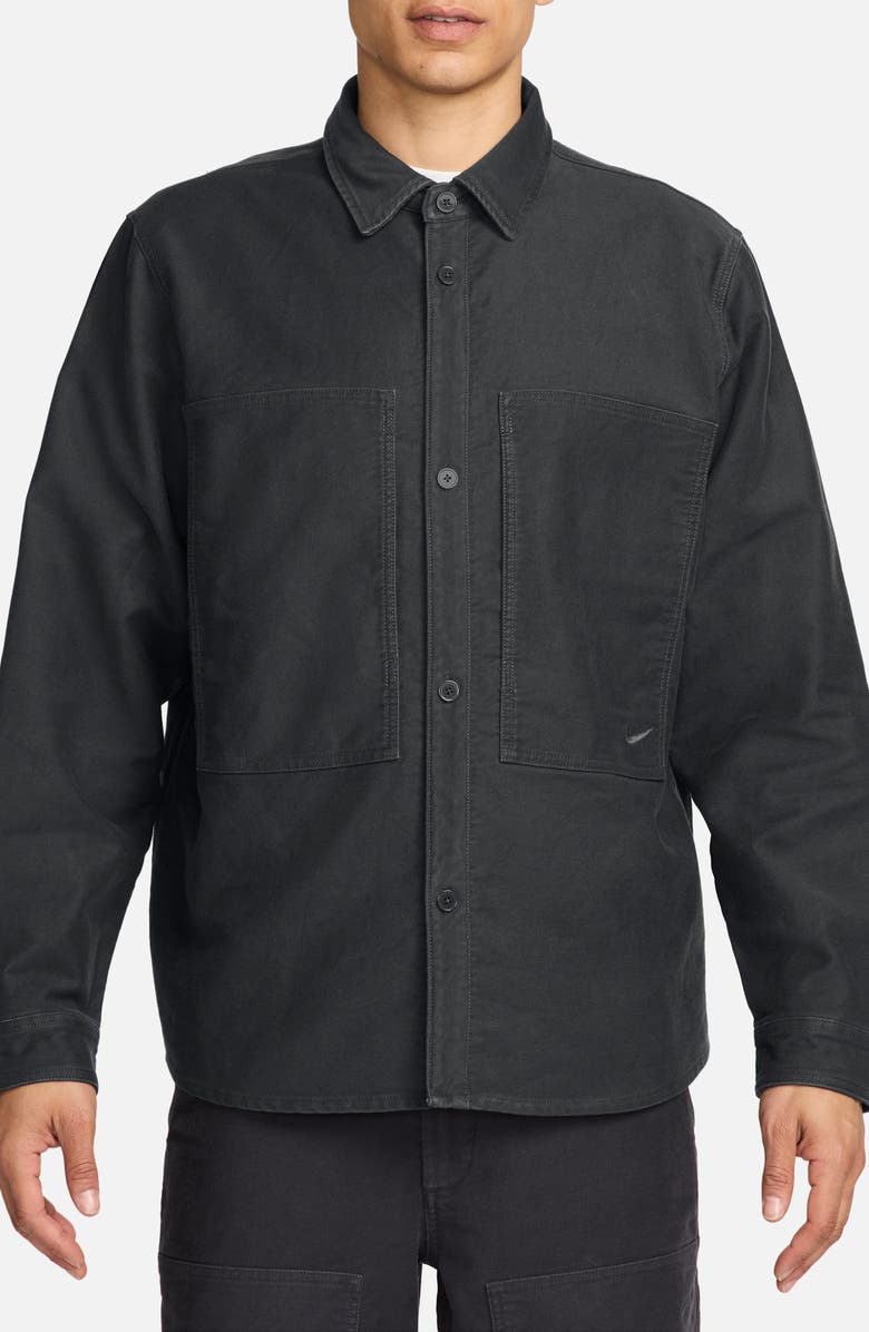 Nike Oversize Button-Up Field Shirt, Main, color, 060 Anthra/Anthra