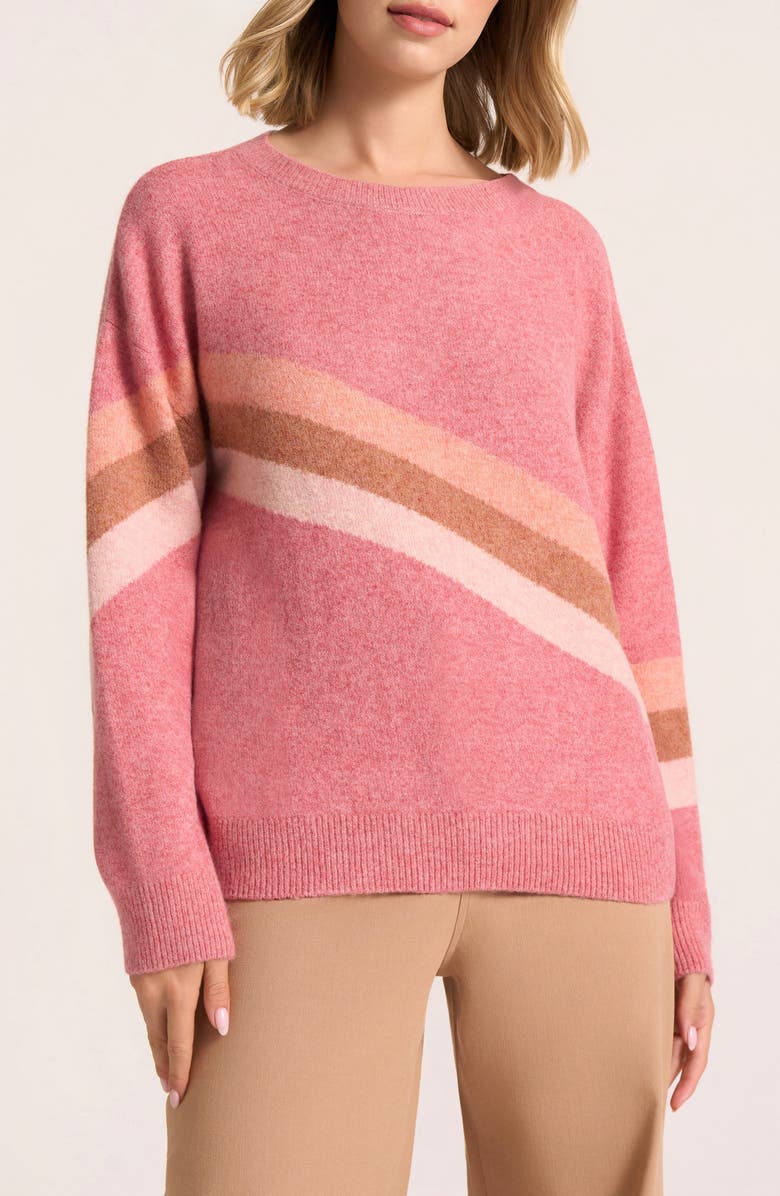 matty m. Jules Colorblock Sweater, Main, color, Rose