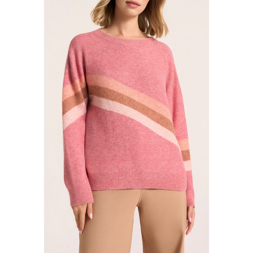 Matty M . Jules Colorblock Sweater In Pink