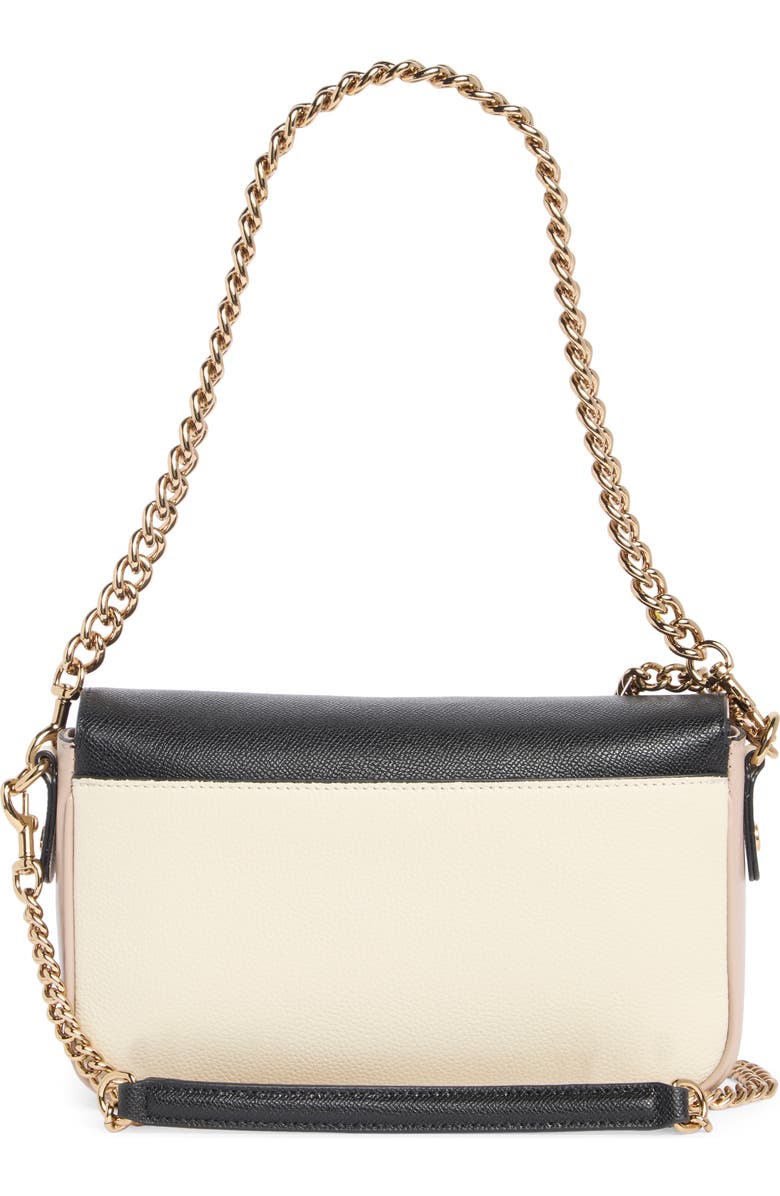 Kurt Geiger London Highgate Flap Leather Camera Bag, Alternate, color, Black/ Beige Multi