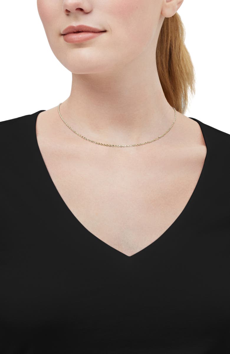 Frankie & Zoe 14K Gold Rope Chain Necklace, Alternate, color, Yellow Gold
