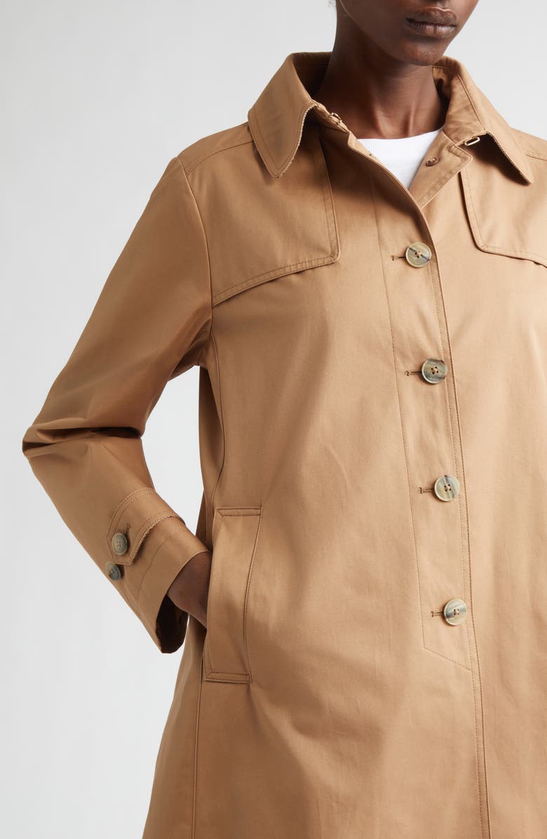 Herno A-Line Cotton Trench Coat, Alternate, color, 2720 Taupe