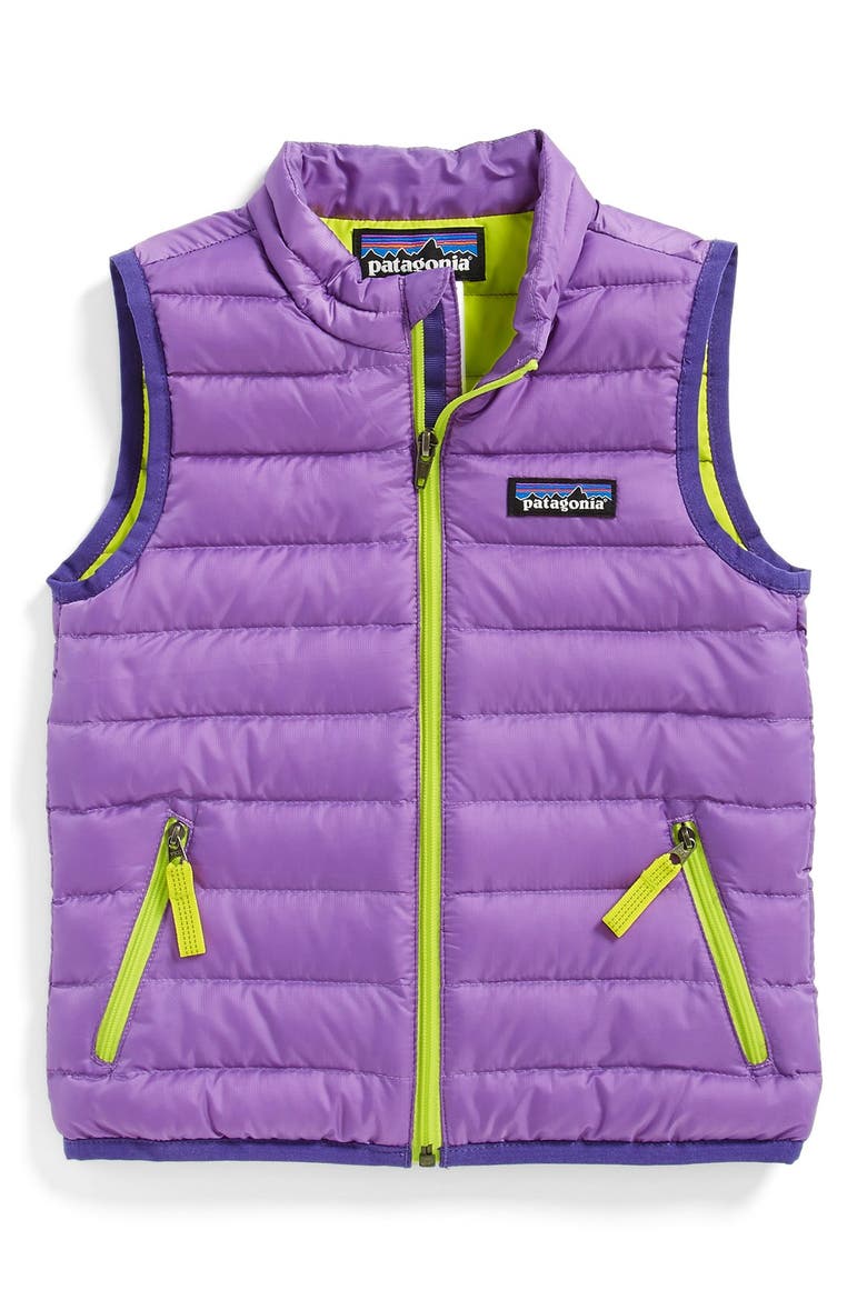 Quilted Down Vest, Main, color, LIGHT ACAI