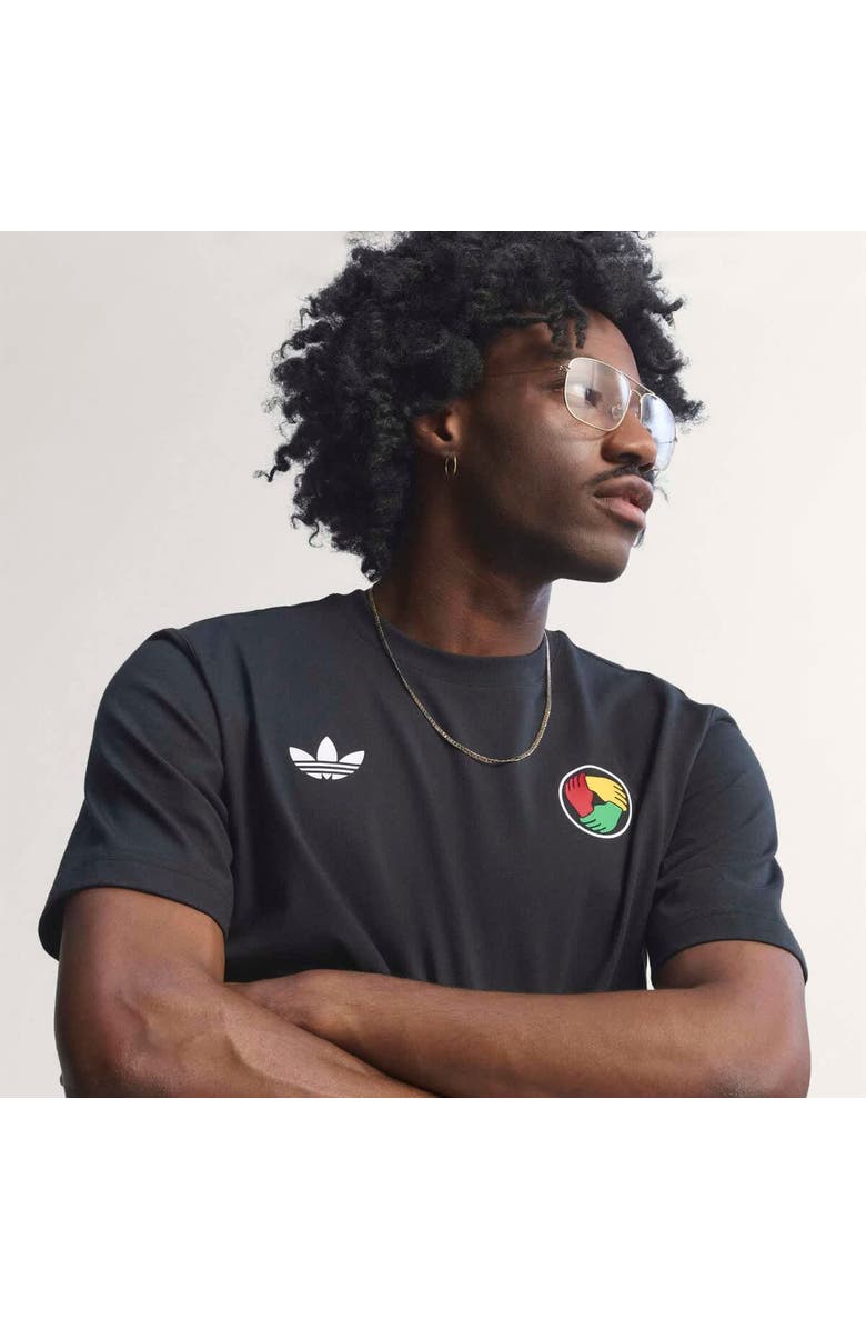 adidas Men's adidas x Bob Marley Black Jamaica National Team Originals T-Shirt, Alternate, color, Black