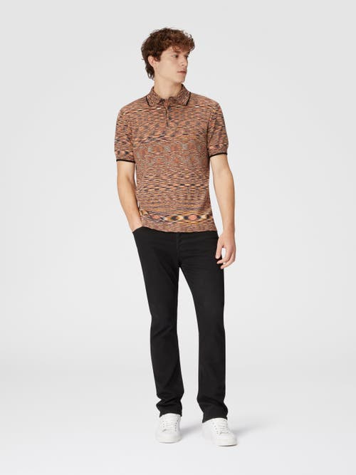 Missoni Slub Cotton Polo Shirt In Orange