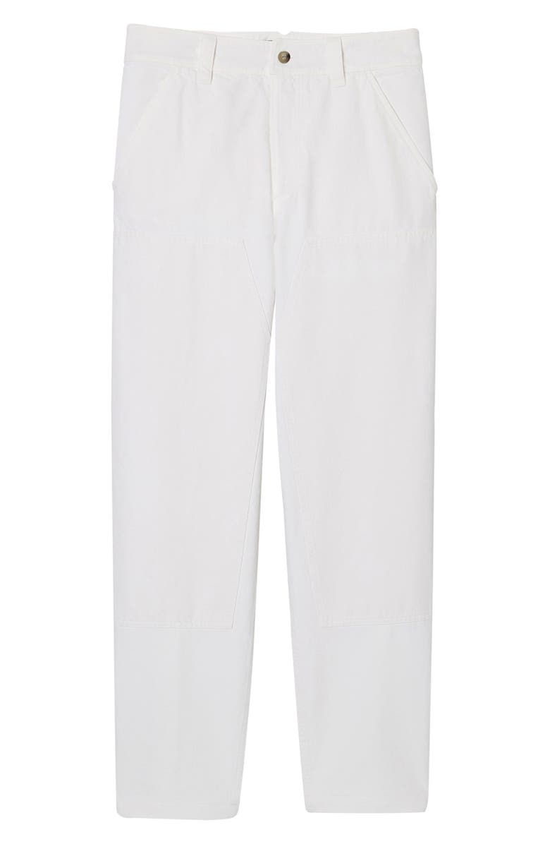 A.P.C. Gustav Loose Fit Organic Cotton Carpenter Pants, Alternate, color, Off-White