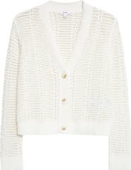 Reiss Star Open Stitch Cotton Blend Cardigan