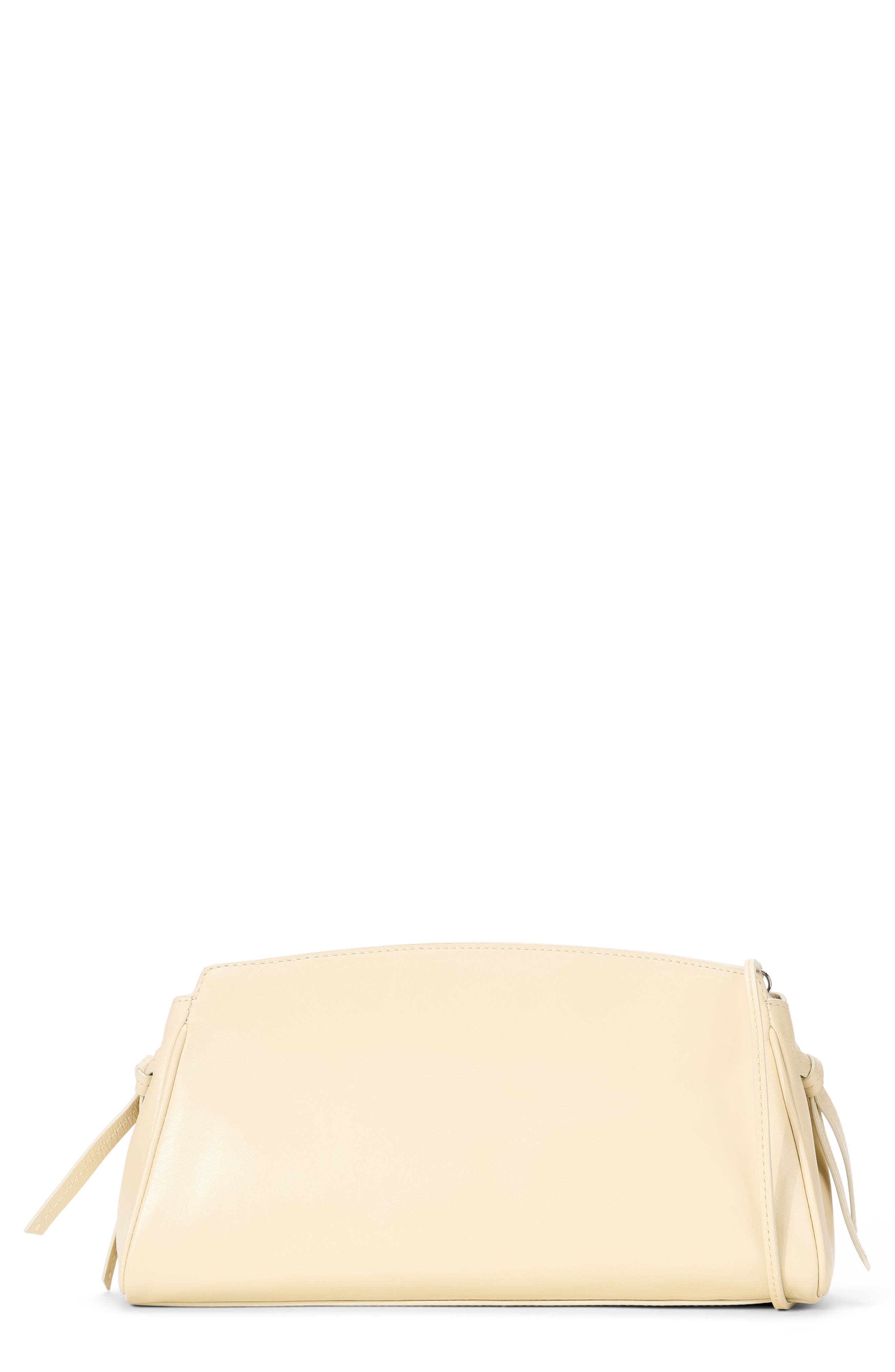 STAUD Maude Convertible Leather Clutch, Main, color, Cream