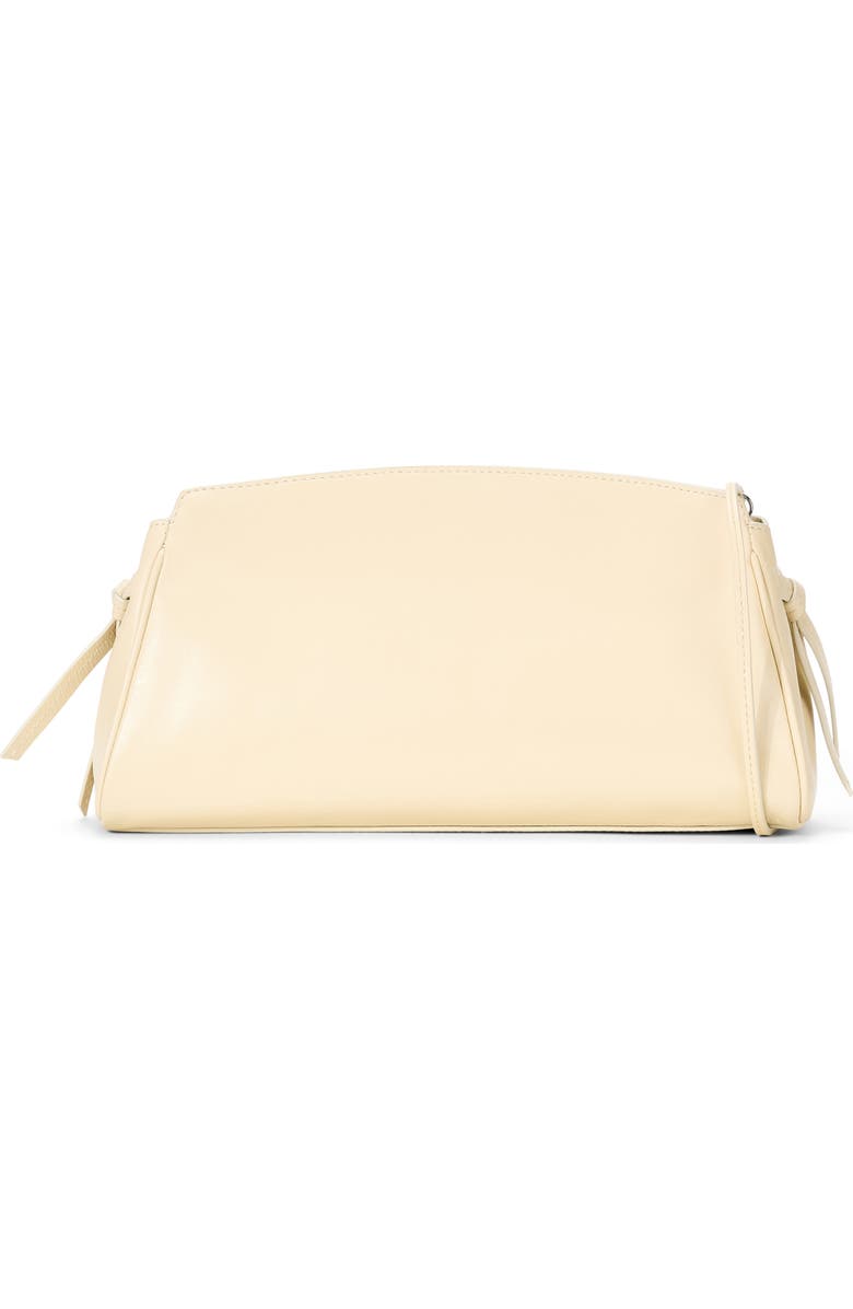 STAUD Maude Convertible Leather Clutch, Main, color, Cream
