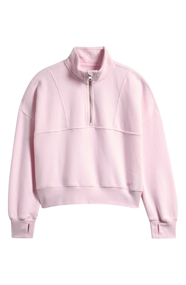 abercrombie kids Kids' Essential Quarter Zip Pullover, Main, color, Cradle Pink