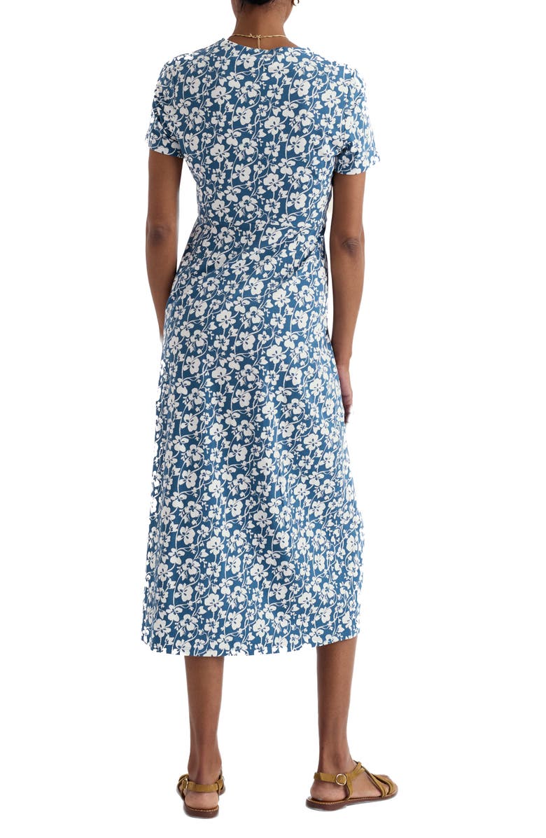 Seasalt Cornwall Seed Packet Floral Stretch Organic Cotton Midi Dress, Alternate, color, Mallow Vine Dusk