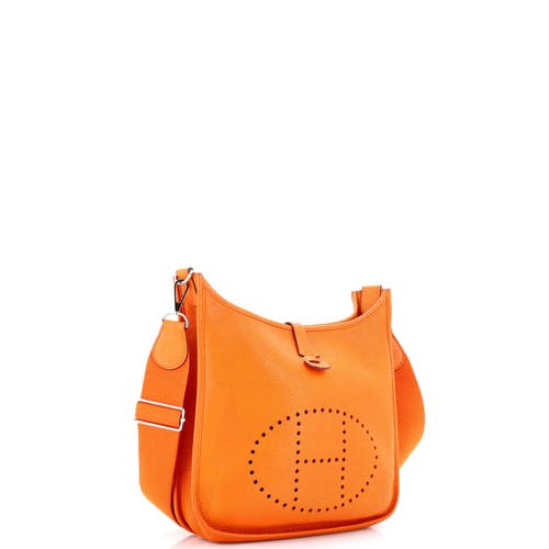 Pre-owned Hermes Hermes Evelyne Bag Gen Iii Clemence Pm In Orange