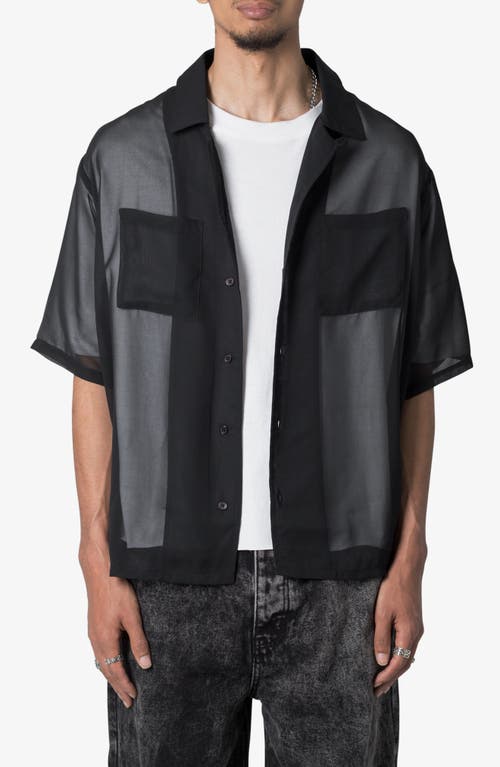 Mnml Oversize Sheer Camp Shirt