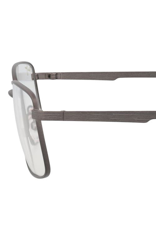 Maui Jim 57mm Rectangular Optical Glasses In Metallic