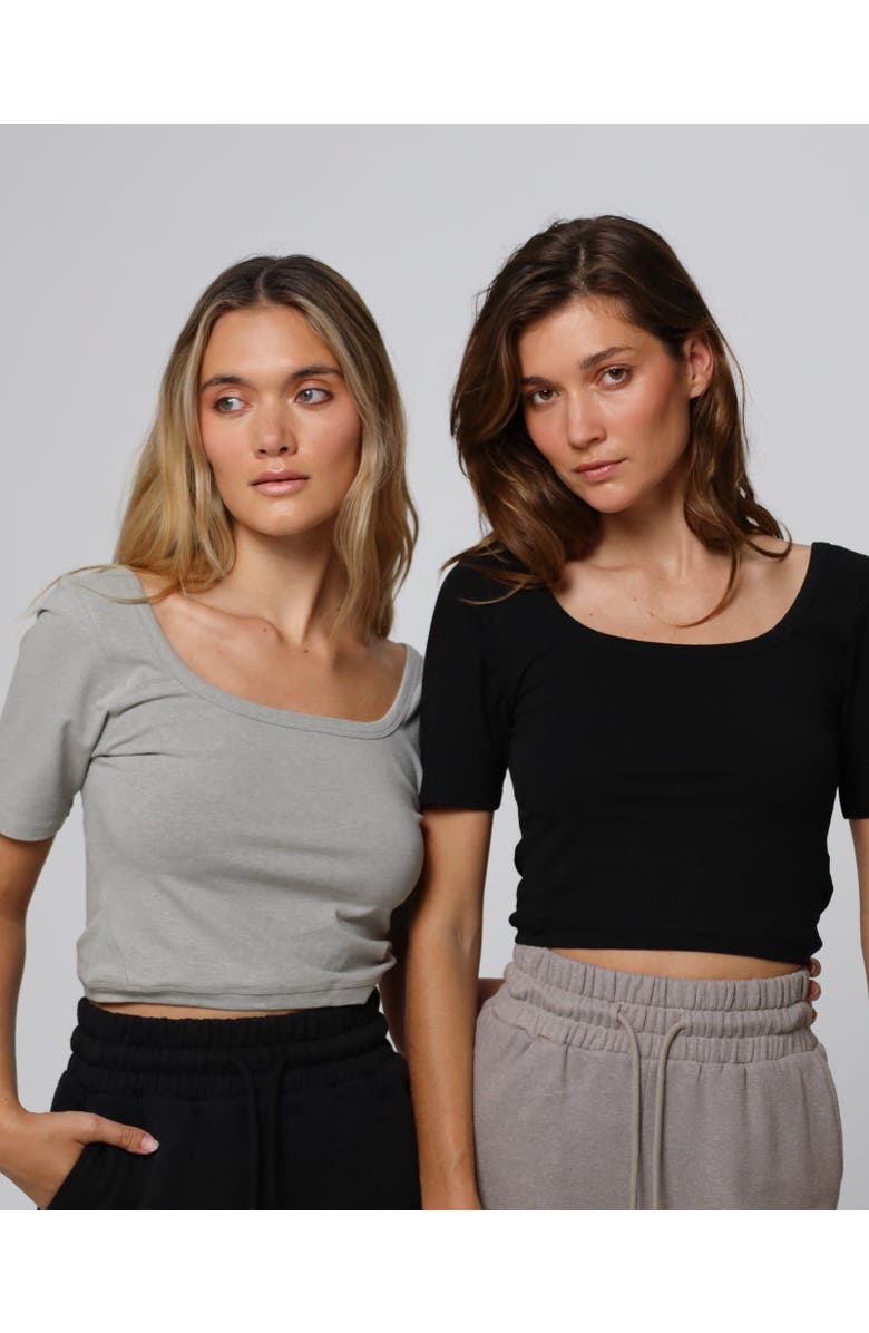 JUANA Classics Squareneck T-Shirt, Alternate, color, Gray