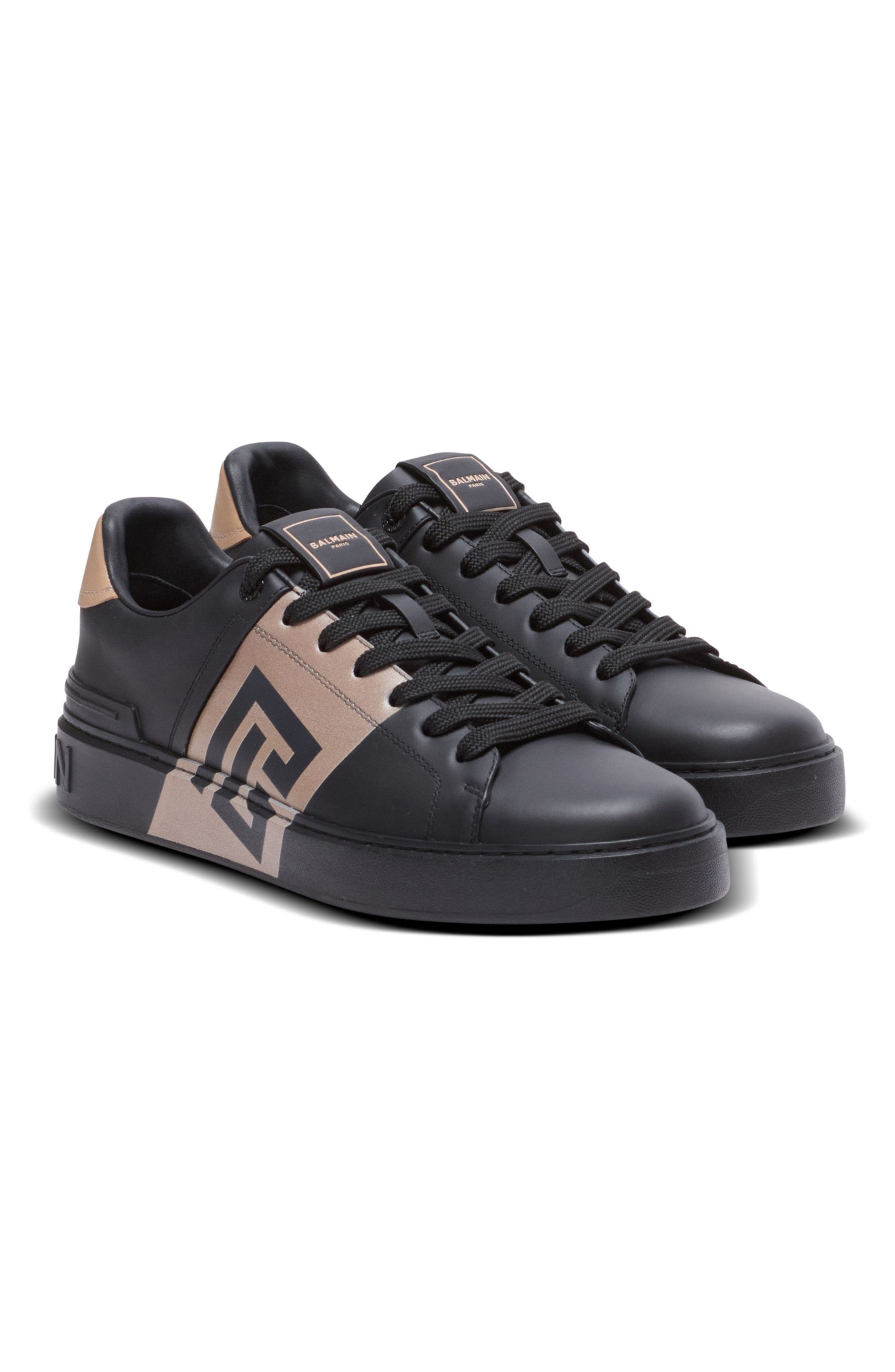 Balmain B-Court trainers in calfskin, Alternate, color, 