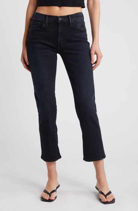 MOTHER The Rider High Waist Ankle Slim Straight Leg Jeans