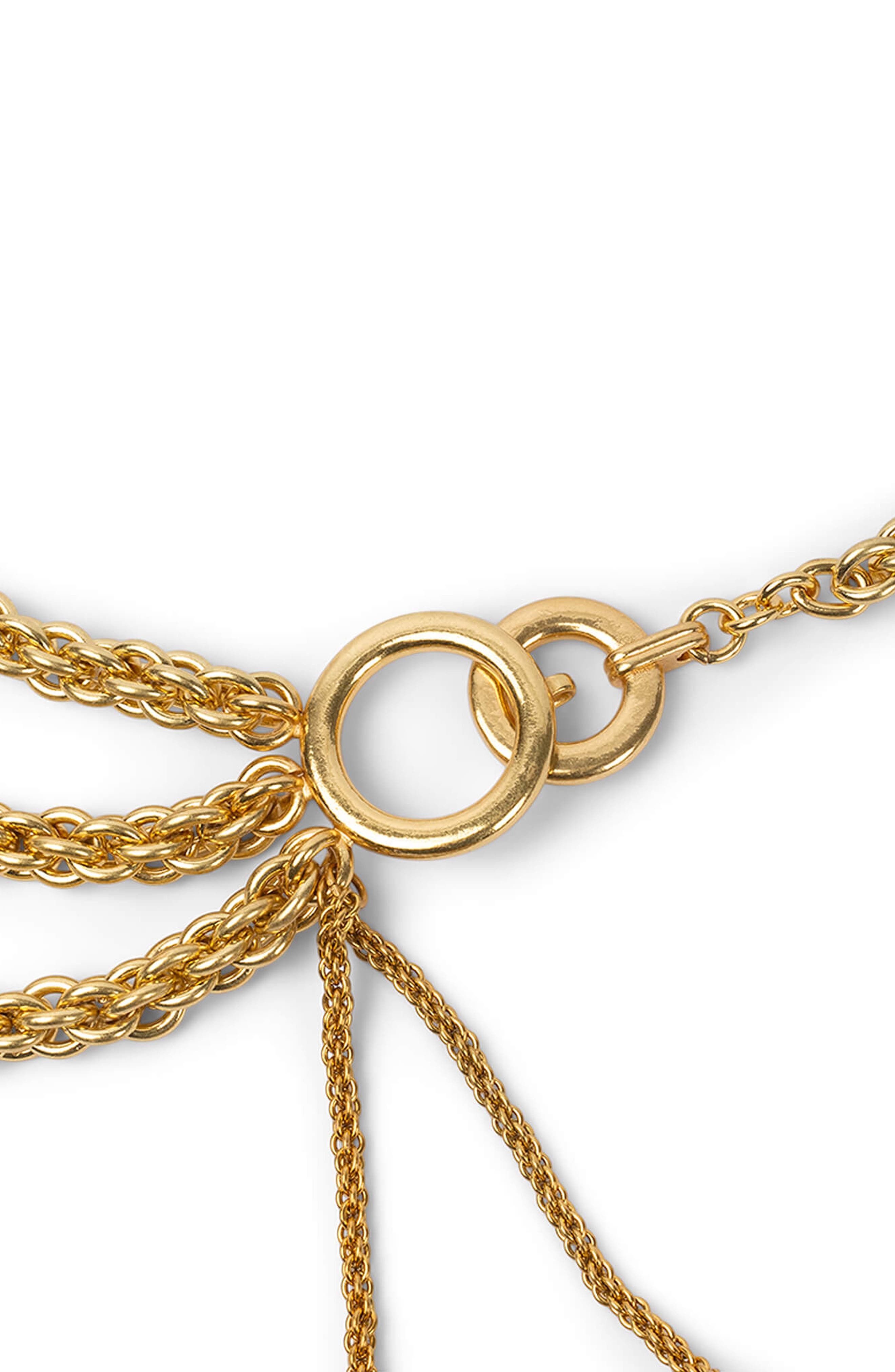 Jeffrey Campbell BPM Heart Chain Belt, Alternate, color, Black Suede Gold