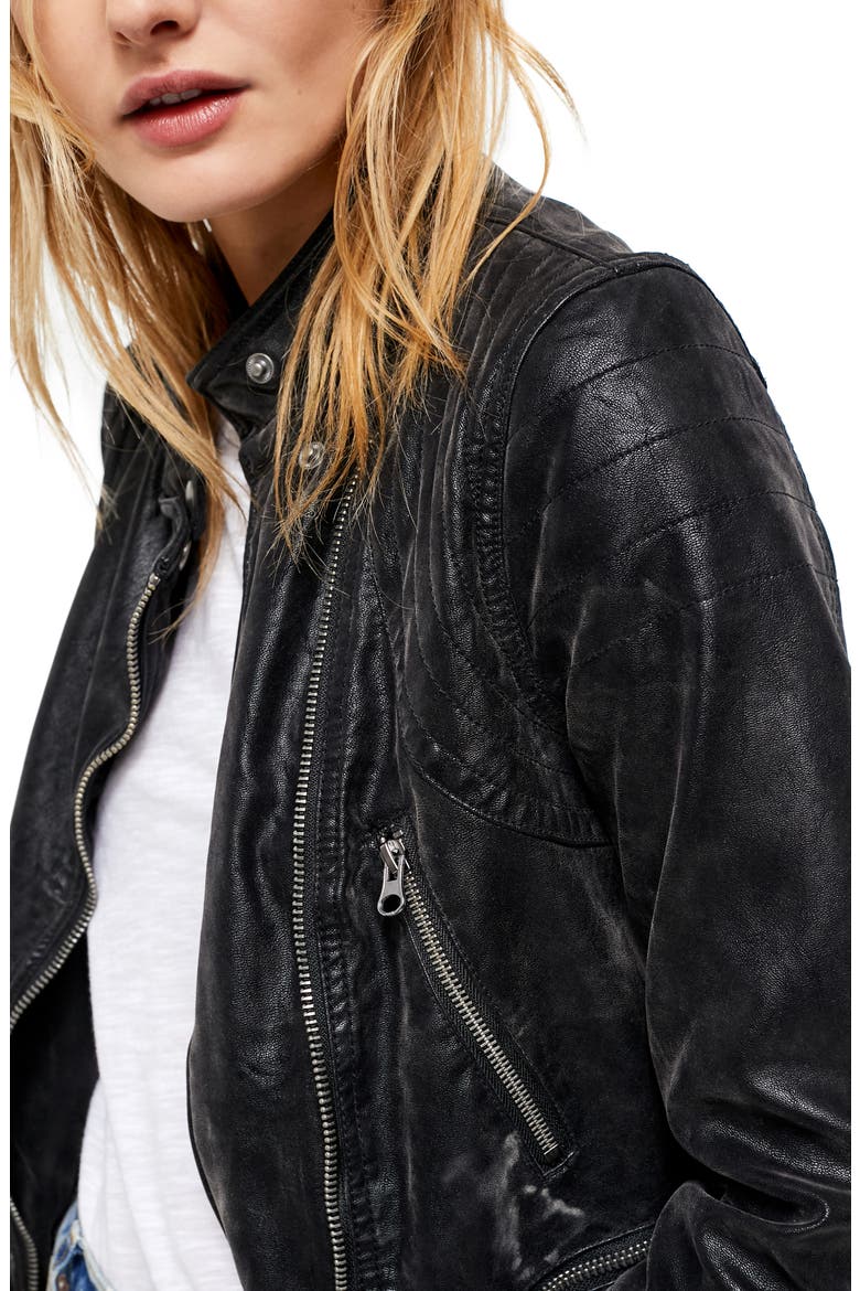 Fenix Faux Leather Moto Jacket, Alternate, color, BLACK
