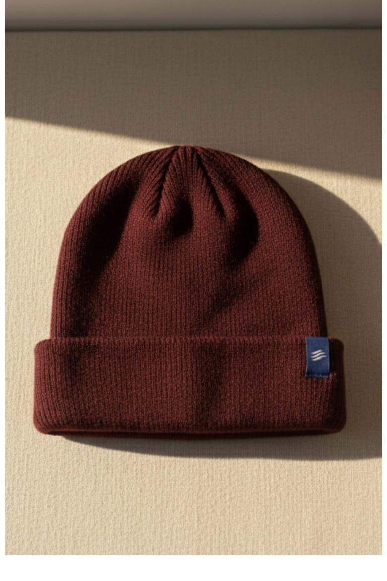 The Softest Ultra cozy Yak Yarn Heathered Knit Beanie, Alternate, color, Wine