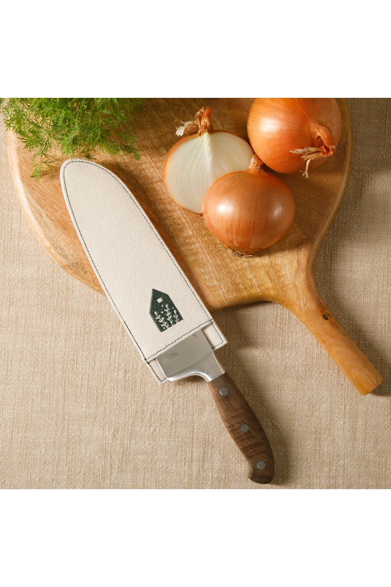German Steel Santoku Knife, Alternate, color, Natural Wood