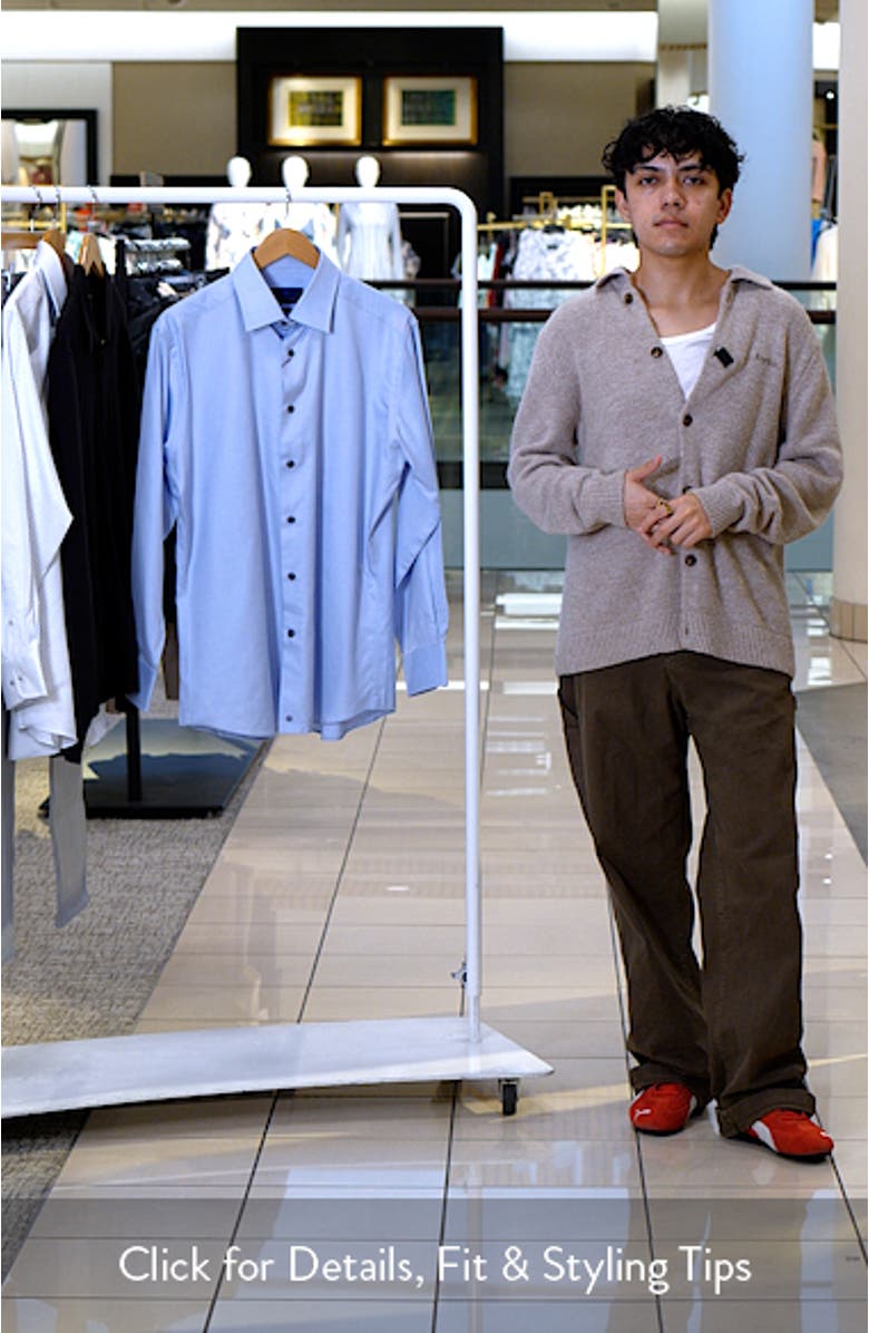 Regular Fit Geometric Print Cotton Dress Shirt, sales video thumbnail