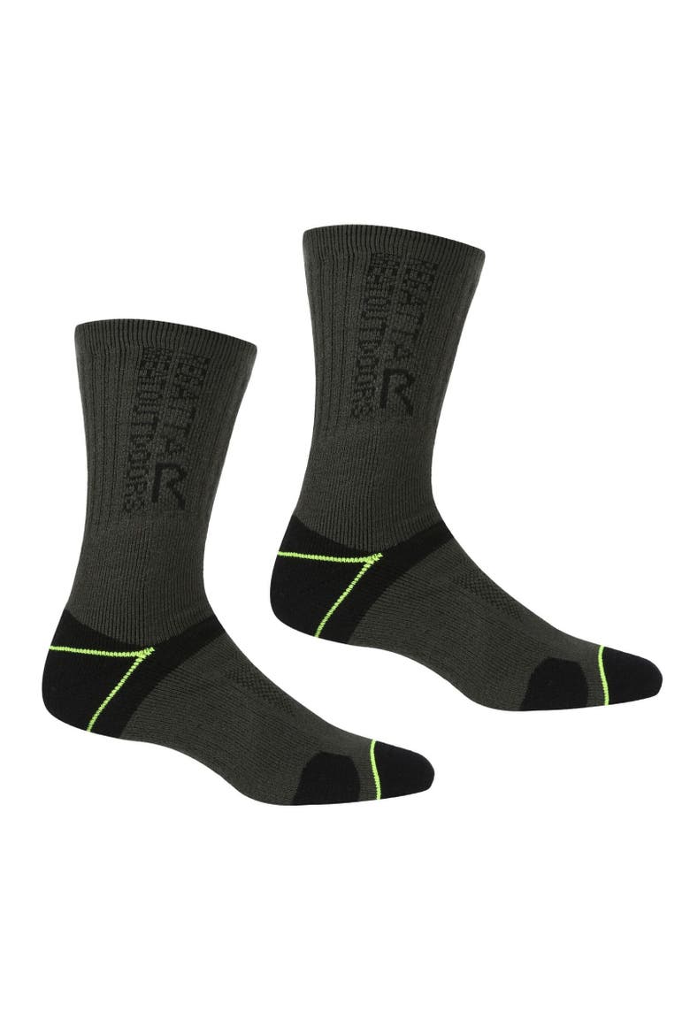 Blister Protection II Socks, Main, color, Black and Electric Lime