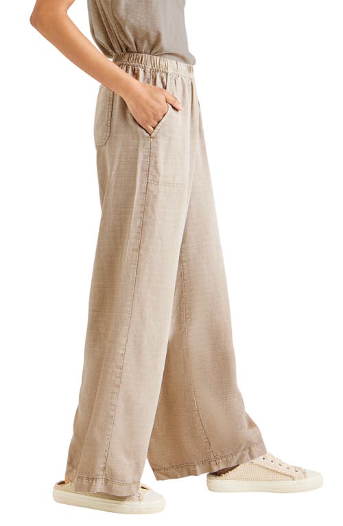 Splendid Angie Lyocell & Linen Palazzo Pants In Fawn