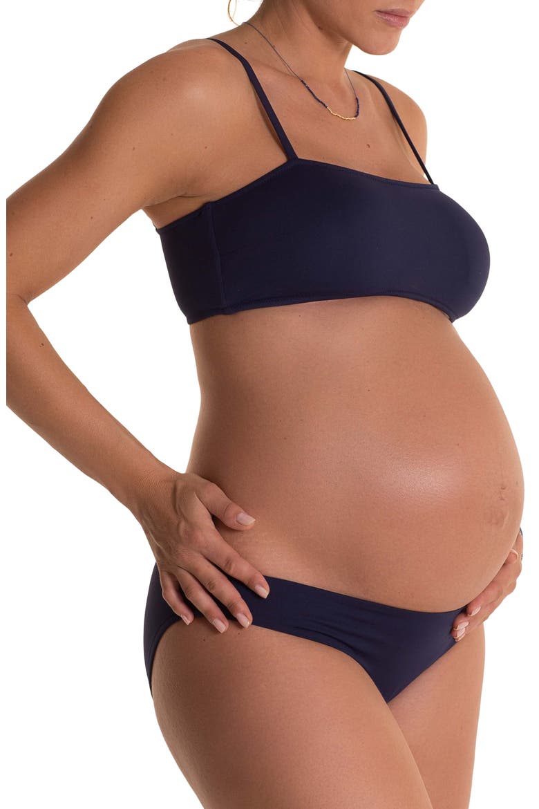 Olivia Maternity Bikini Bottoms, Alternate, color, NAVY