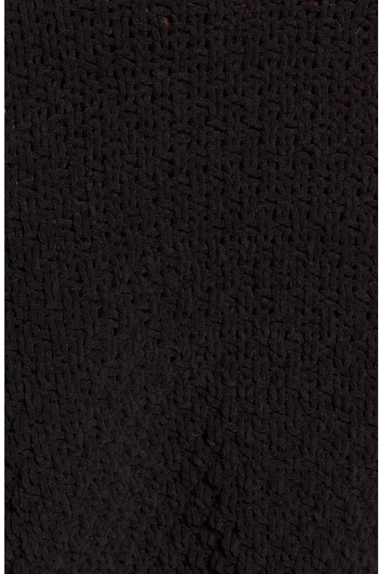 Boxy Cable Knit Sweater, Alternate, color, BLACK