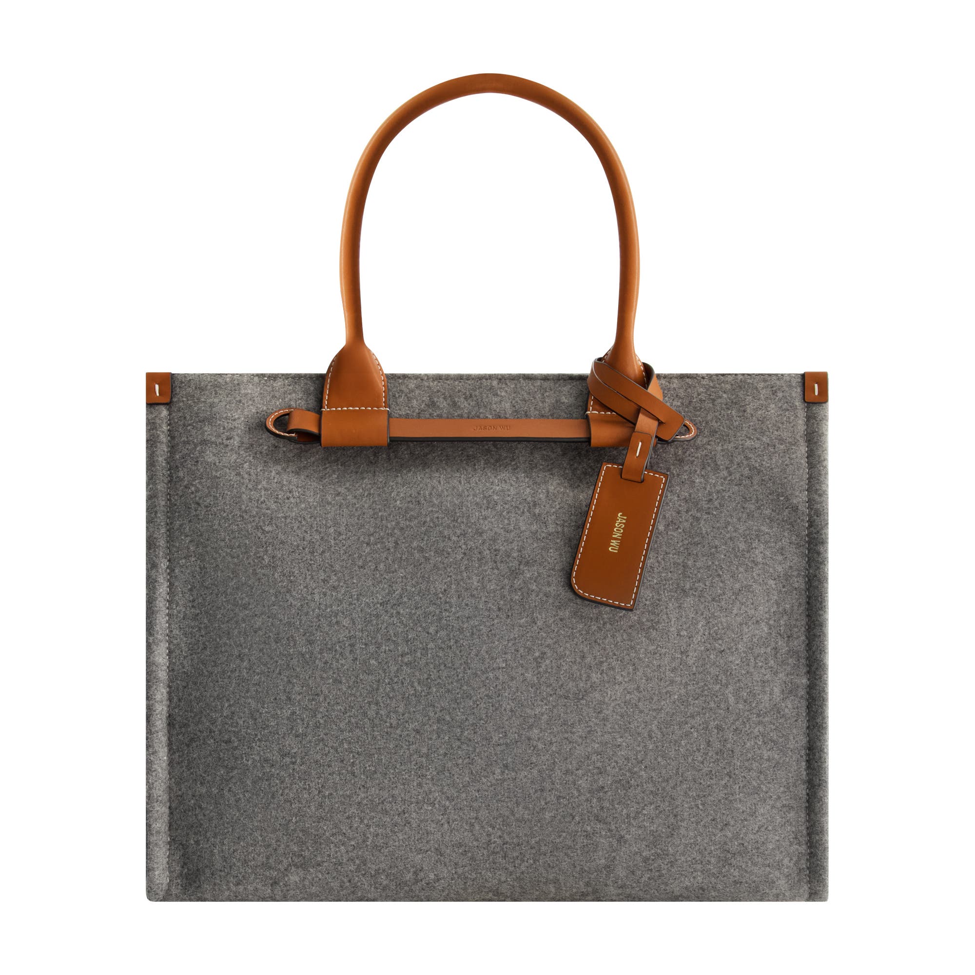 JASON WU Structured Felt Tote, Main, color, Grey