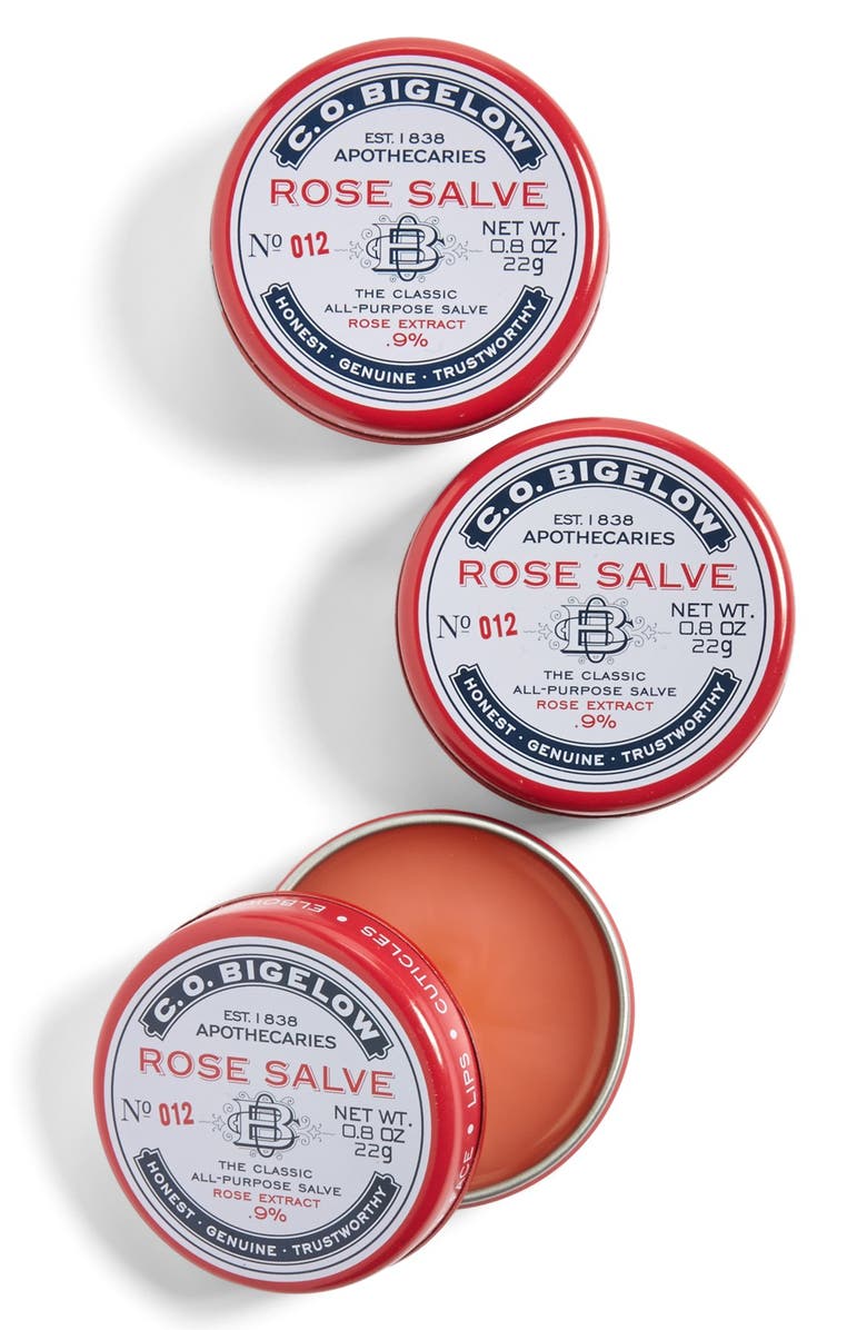 C.O. Bigelow <sup>®</sup> Rose Salve Lip Balm Trio, Main, color,