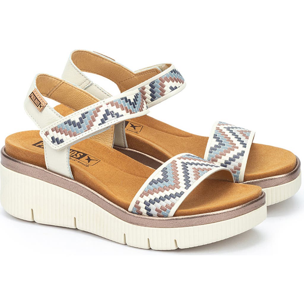 Pikolinos Gomera Platform Wedge Sandal In Nata