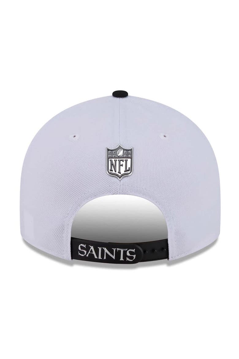 Men's New Era  White/Black New Orleans Saints 2026 NFL Draft Pre-Curved 9FIFTY Snapback Hat, Alternate, color, White