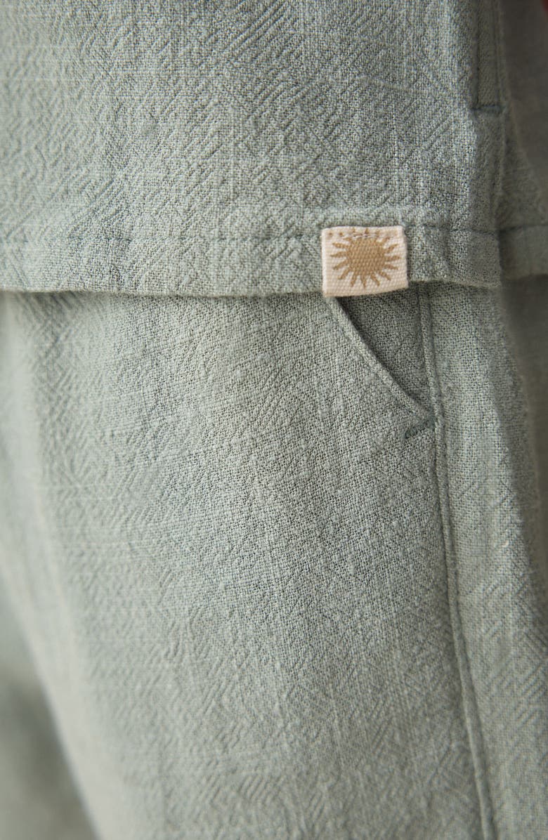 NEXT Kids' Short Sleeve Button-Up Shirt & Shorts Set, Alternate, color, Green