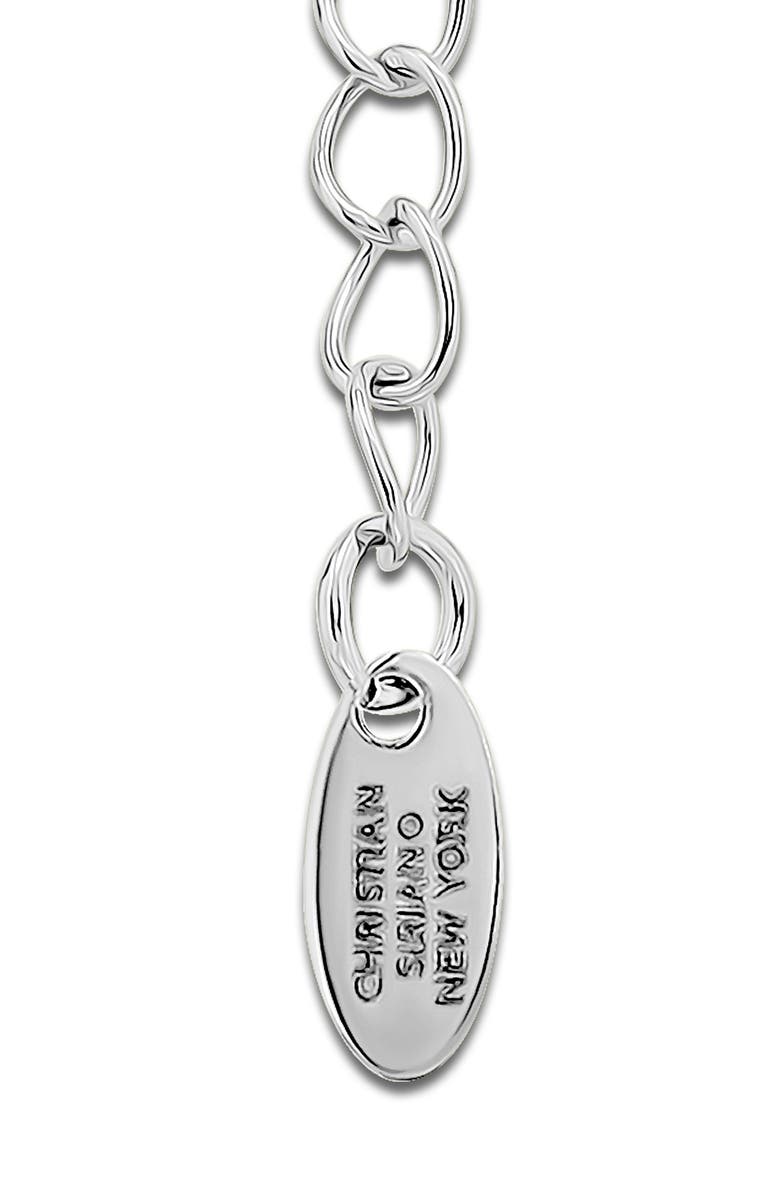 Christian Siriano New York Sculpted Teardrop Pendant Necklace, Alternate, color, Silver