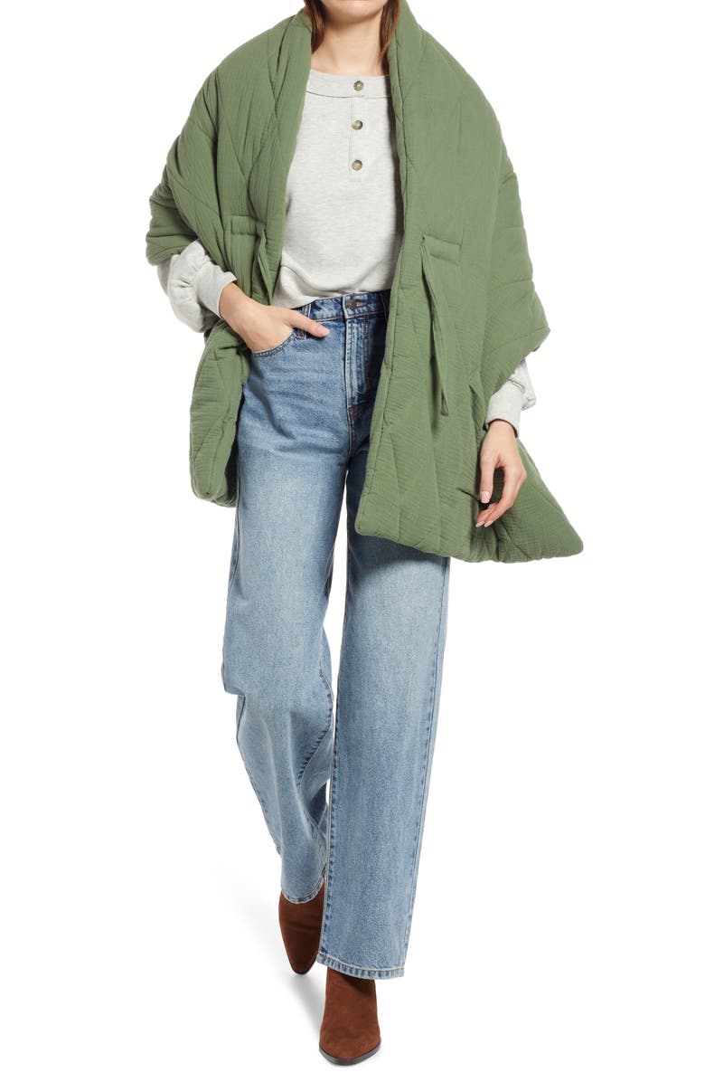 Madewell Quilted Cape Scarf, Alternate, color,