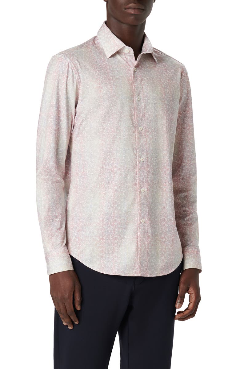 Bugatchi James OoohCotton<sup>®</sup> Floral Button-Up Shirt, Main, color, 