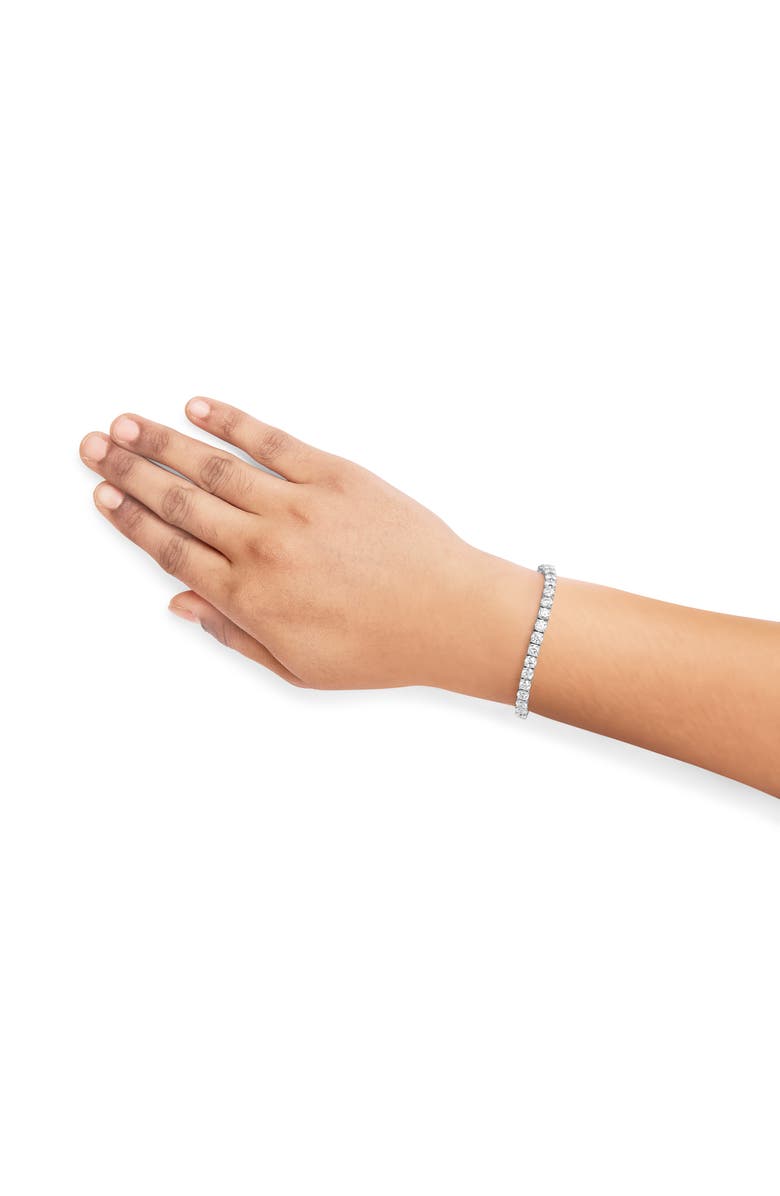 Haus of Brilliance 10K White Gold 2.0 Cttw Prong Set 7.25" Classic Diamond Tennis Bracelet, Alternate, color, White